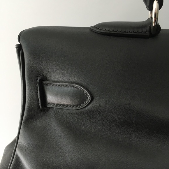 💯 Hermès Kelly Relax 50 Travel Bag 2012 Black - Picture 10 of 16